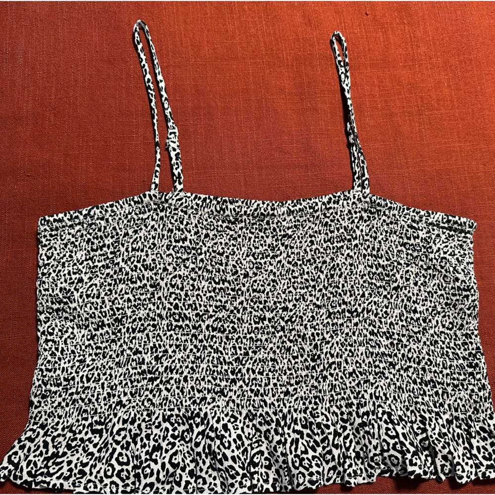 Spaghetti String Smockedcrop Top - image 1